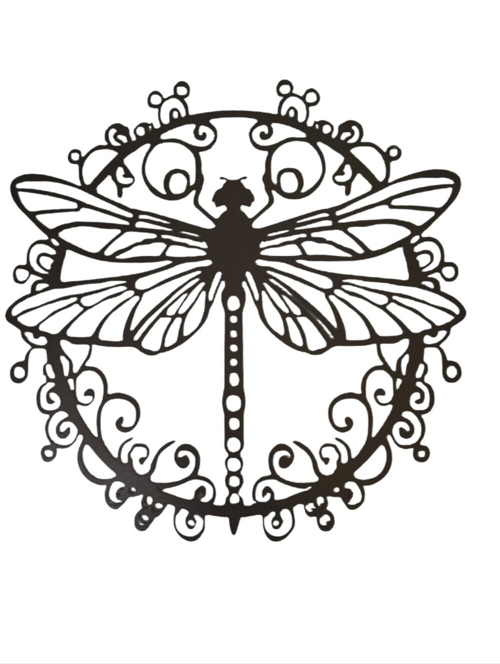 Black Metal Dragonfly Wall Art